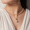 Manreya玛芮雅「缪斯女神」14K注金爱迪生珍珠锆英石复古法式一款两戴项链（赠一条素链） 商品缩略图2