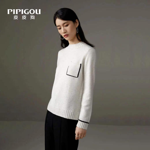 皮皮狗女式特种纱线半高领套衫8285212018 商品图0