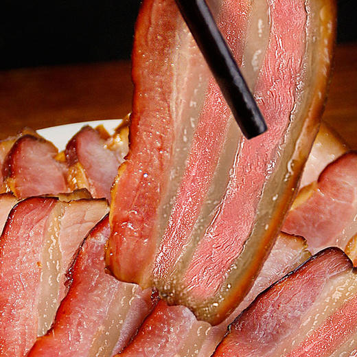 恩施 建始绿宇巴香源恩施土家土猪腊肉腊五花肉500g/袋 商品图1