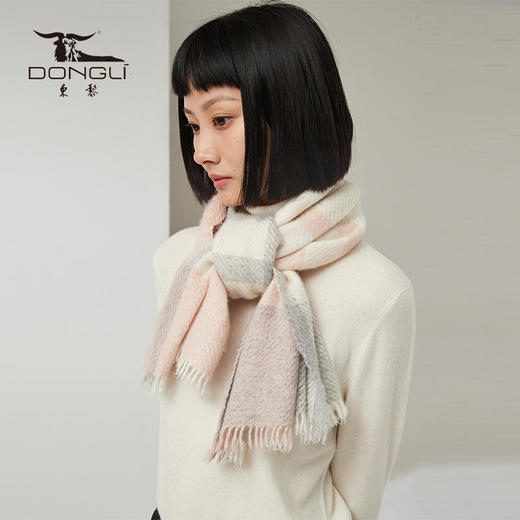 【世界一流品牌羊绒供应商】东黎100%纯山羊绒围巾/披肩40年只做羊绒采用珍贵罕山白山羊绒加倍保暖轻薄软糯 商品图1