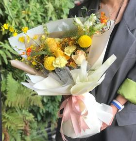 【精致如你】玫瑰乒乓菊花束