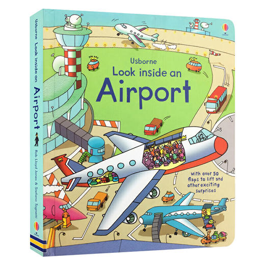 尤斯伯恩看里面系列 机场百科 英文原版 Usborne Look Inside An Airport 揭秘机场 儿童英语启蒙纸板翻翻书 英文版进口书籍 商品图0