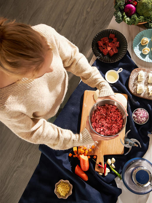 摩飞套娃绞肉机电动家用小型绞馅搅拌机多功能不锈钢打肉馅料理机MR9401 商品图6
