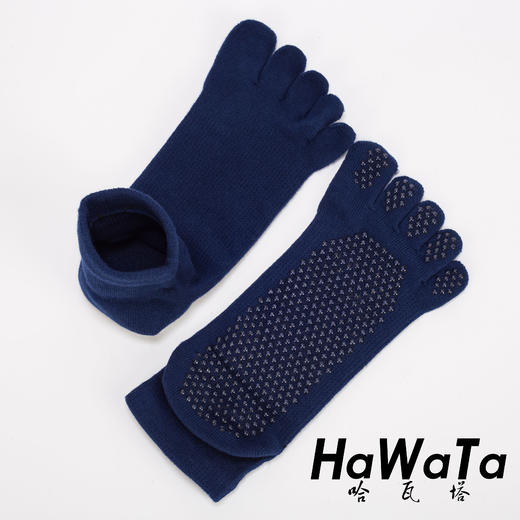 《十双包邮》哈瓦塔秋冬单面圆点五指防滑止滑全棉瑜伽袜 商品图9