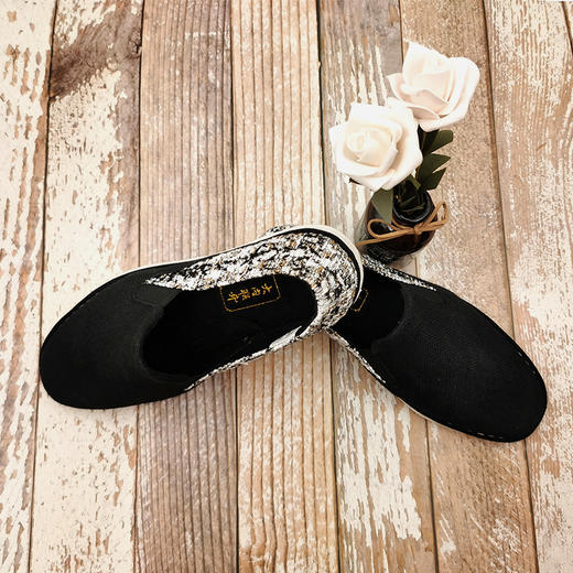 内联升男鞋手工单鞋千层底意大利混纺面料松紧口巾舌鞋DN8517 商品图1