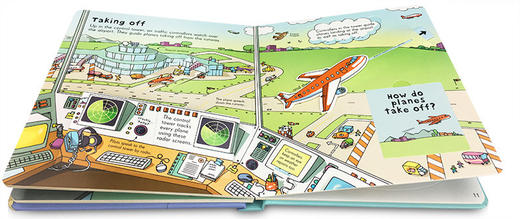 尤斯伯恩看里面系列 机场百科 英文原版 Usborne Look Inside An Airport 揭秘机场 儿童英语启蒙纸板翻翻书 英文版进口书籍 商品图2