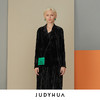 JUDYHUA 质感丝绒褶皱上衣 商品缩略图0