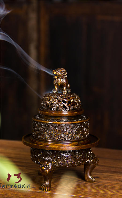 巧生炉-缠枝莲纹狮钮熏炉 C342 SP3348 商品图0