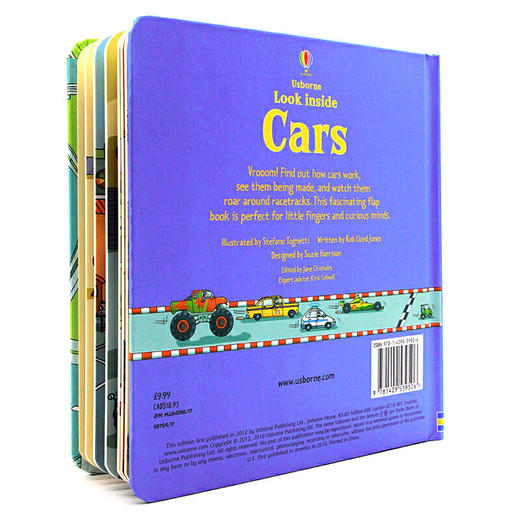 看里面系列 汽车 英文原版绘本 Usborne Look Inside Cars 纸板翻翻书 酷炫的车子 汽车百科 儿童科普百科英语图画书 英文版 商品图1