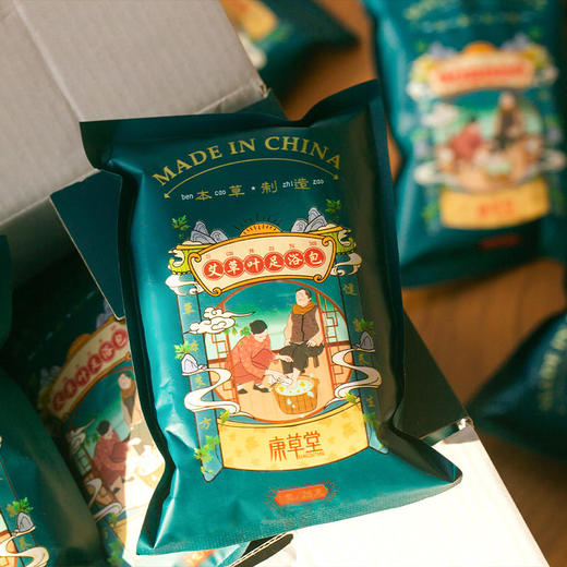 康草堂艾草叶足浴包|12种材料合理配比、真材实料、无纺布内包，隔渣防漏耐高温，抗挤压，久泡不破、汤色自然透亮、助你缓解疲劳、暖宫驱寒、睡个好觉 商品图3