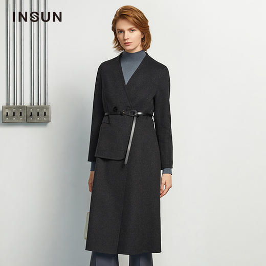 INSUN恩裳新品羊绒大衣9c31580016 商品图1