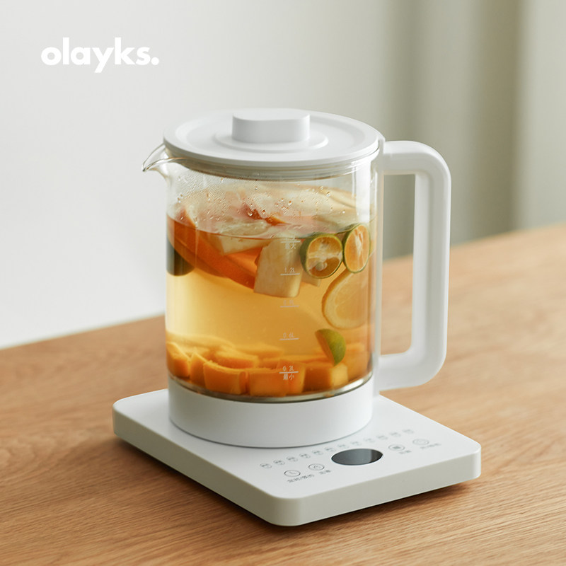 olayks出口原款养生壶家用多功能小型全自动办公室煮茶壶玻璃茶器
