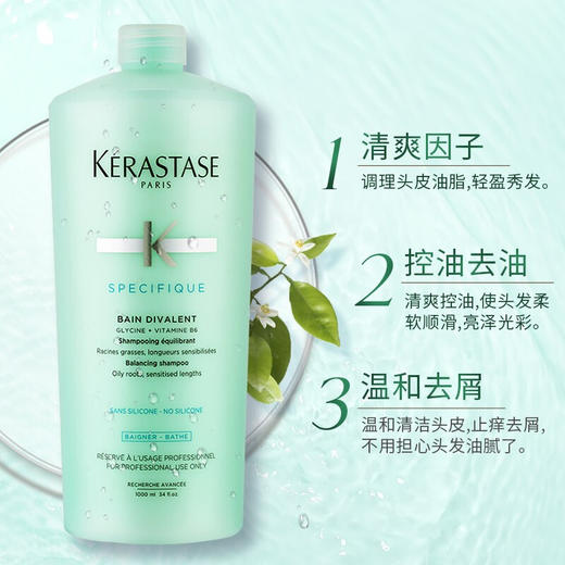 卡诗油性头皮双重功能洗发水1L/117577 平衡油性头皮和干性头皮清爽控油 商品图1