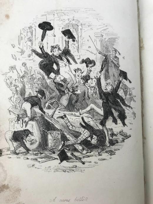 1841年 休利特·约瑟夫《彼得·普里金斯》（全3卷） Phiz菲兹11幅插图 真皮精装32开 商品图8