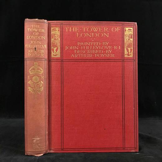 1908年 伦敦塔风物志 英国画家、插图家约翰·弗利洛夫22幅彩色插图 漆布精装大32开 商品图0
