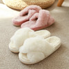 2双减5【2021网红新款交叉小兔绒拖鞋】OKSOO智庭室内居家保暖防滑棉拖鞋亲肤保暖 商品缩略图0