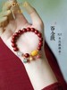 【预售15天】正品香港黄金『吞金兽一家三口朱砂手链』颜色丰富，色泽温润，触感细腻，华而不炫，贵而不显 10mm转运珠💯🔥古法铜鎏金吞金兽超级加持！！ 商品缩略图4