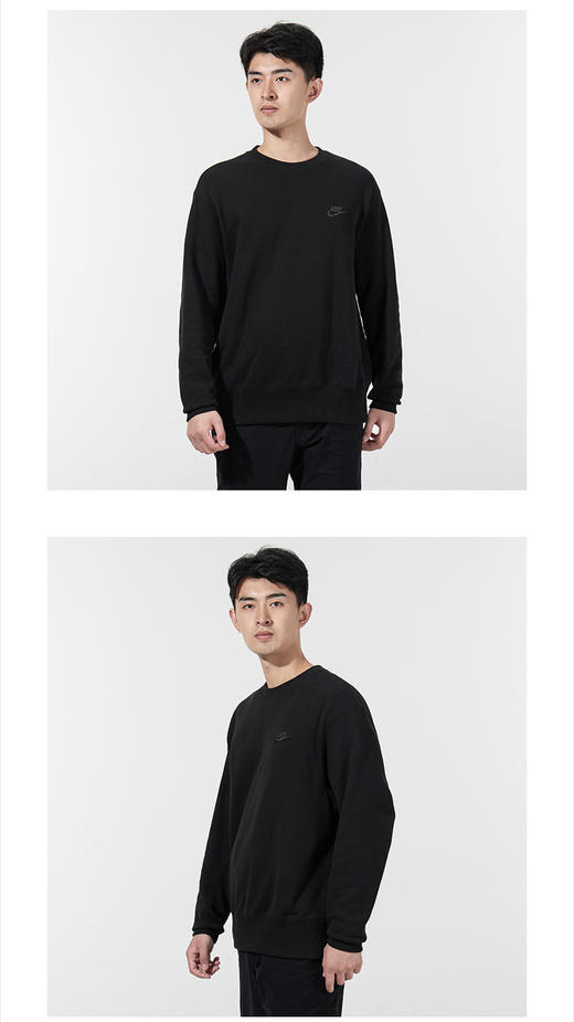 NIKE耐克卫衣男子 2021冬季新款加绒保暖透气防风休闲运动套头衫 DA0022-010 黑色/毛圈内里（纯棉） 商品图0