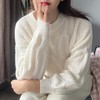 【稀缺原料-内蒙赤峰罕山有机羊绒】世界Ding级羊绒一件云朵般轻柔亲肤的羊绒衫-穿上就是软妹子【厚款】绞花羊毛【非质量问题不退不换】 商品缩略图3