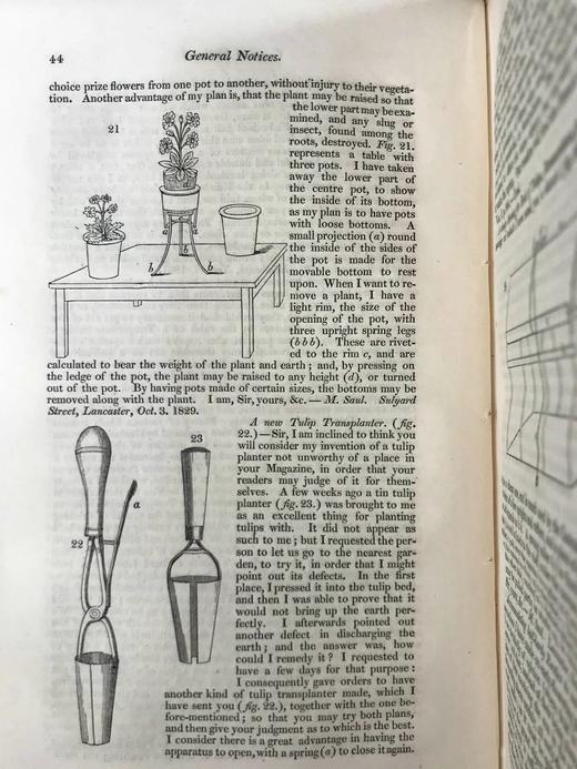 1832年 园丁杂志 近百幅版画插图 漆布脊精装大32开 商品图5