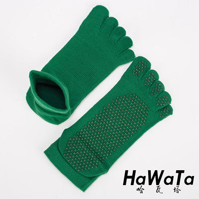 《十双包邮》哈瓦塔秋冬单面圆点五指防滑止滑全棉瑜伽袜 商品图7