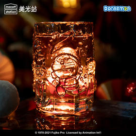 【已下架】哆啦A梦 圣诞款浮雕玻璃水杯1只装 [福利品]