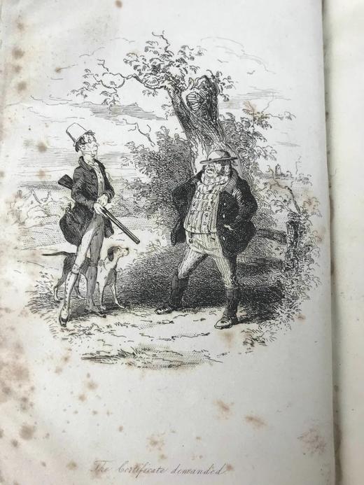 1841年 休利特·约瑟夫《彼得·普里金斯》（全3卷） Phiz菲兹11幅插图 真皮精装32开 商品图2