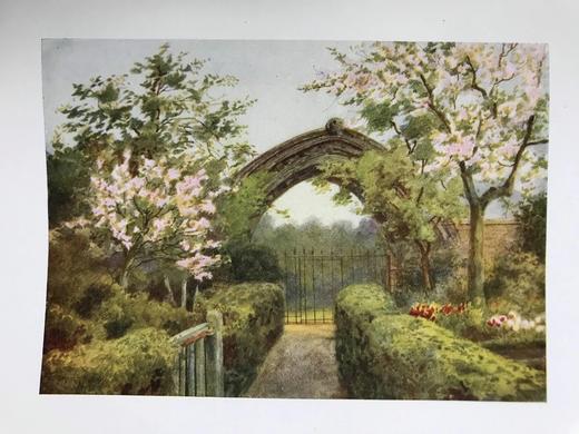 1909年 伍斯特郡风物志 著名水彩画家托马斯·丁道尔24幅彩色插图 漆布精装大32开 商品图9