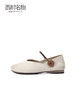 西村名物2022春季新款玛丽珍鞋复古百搭软皮平底单鞋奶奶鞋T22AE17601 商品缩略图1