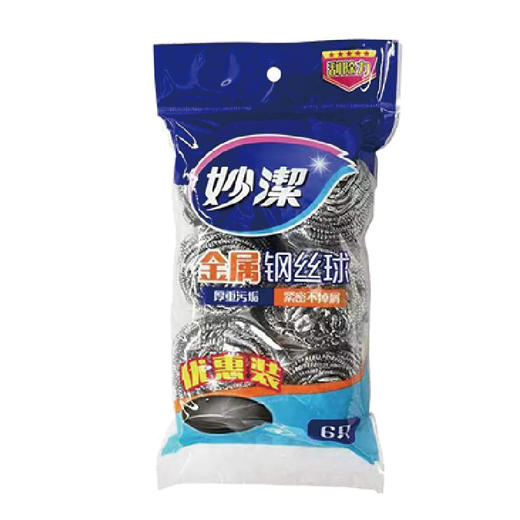 妙洁6颗装金属钢丝球