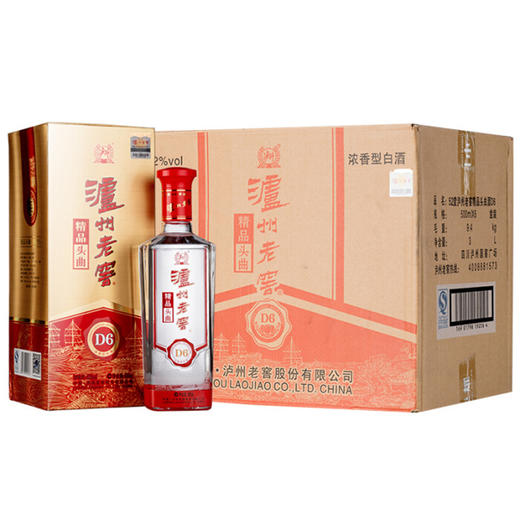 泸州老窖精品头曲D6浓香型白酒52度500ml*1瓶/2瓶 商品图1