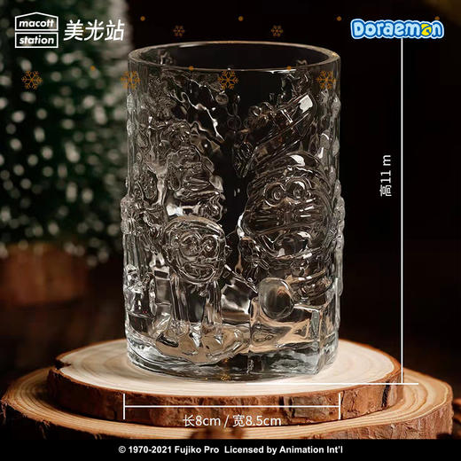 【已下架】哆啦A梦 圣诞款浮雕玻璃水杯1只装 [福利品] 商品图4