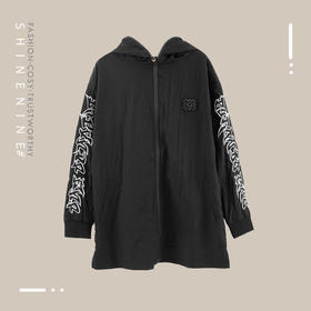 E18F21MWJ020夸张装饰带帽梭织夹克