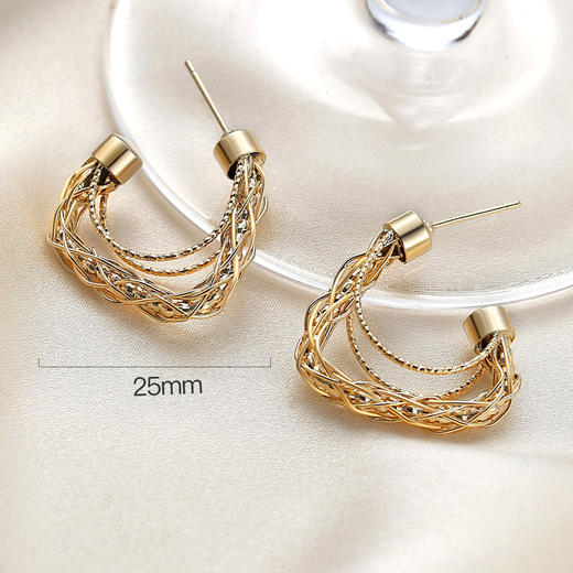 Winy金缕衣耳钉送女友闺蜜节日生日礼物 商品图3