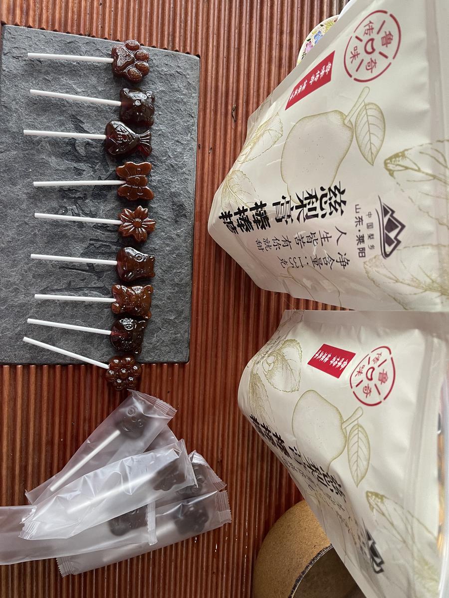 「百年古树梨膏棒棒糖」30支！纯莱阳梨熬制15根/袋*2袋好吃不上火清润不甜腻老少皆宜