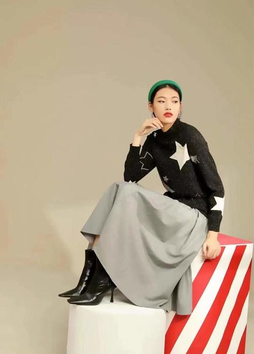 皮皮狗女式半高领绣花套衫8245212128 商品图2