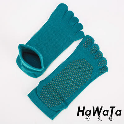 《十双包邮》哈瓦塔秋冬单面圆点五指防滑止滑全棉瑜伽袜 商品图5