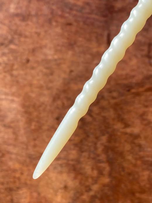 白玉雕龙首钮螺旋形发簪，顺丰包邮 商品图6