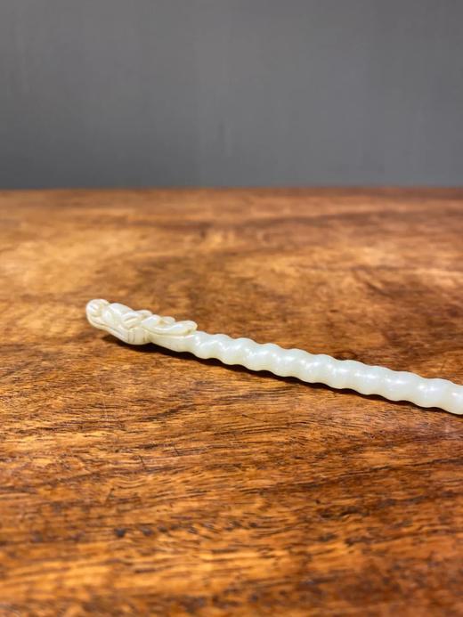 白玉雕龙首钮螺旋形发簪，顺丰包邮 商品图12