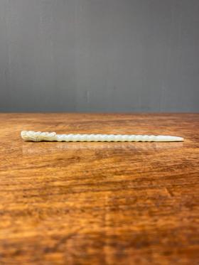 白玉雕龙首钮螺旋形发簪，顺丰包邮