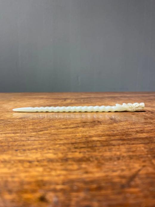 白玉雕龙首钮螺旋形发簪，顺丰包邮 商品图4
