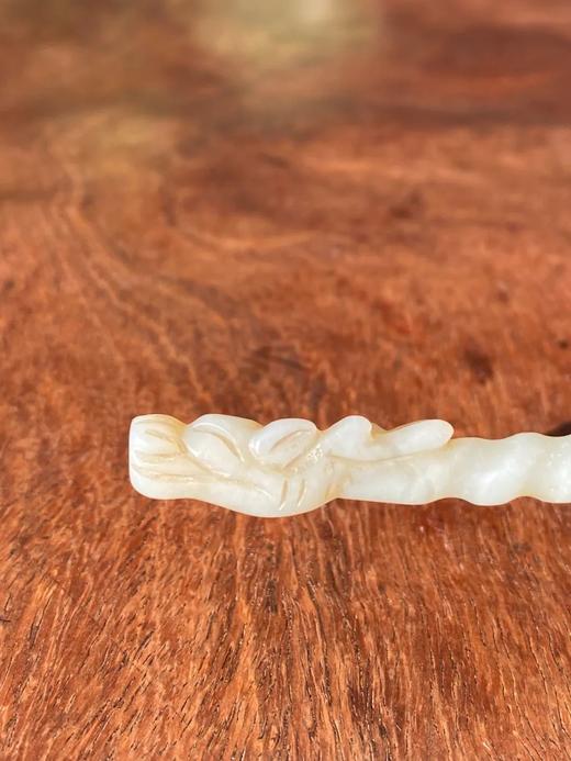 白玉雕龙首钮螺旋形发簪，顺丰包邮 商品图13