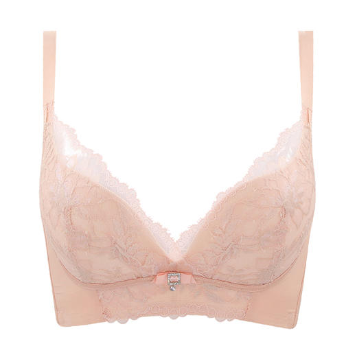 贝佳人新品薄模杯无钢圈胸罩深V性感小胸聚拢内衣清新花朵蕾丝女BW91812 商品图1