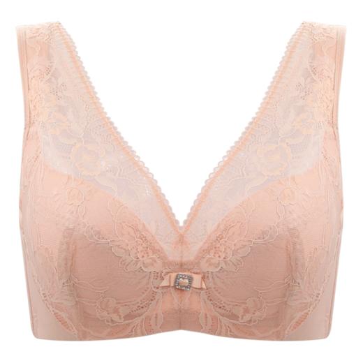 贝佳人夏季新全罩薄棉杯亲肤内衣蕾丝双肩带美背胸罩收副乳外扩BW96804 商品图1