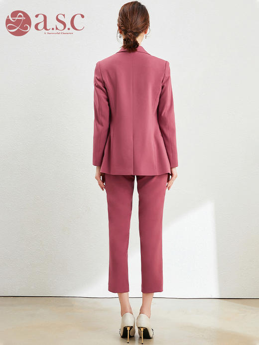 橡皮粉小个子休闲西装外套~休闲时尚通勤西服显白 商品图1