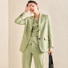 绿色职业套装女秋冬款时尚气质女神范高端正装西装显瘦减龄两件套 商品缩略图3