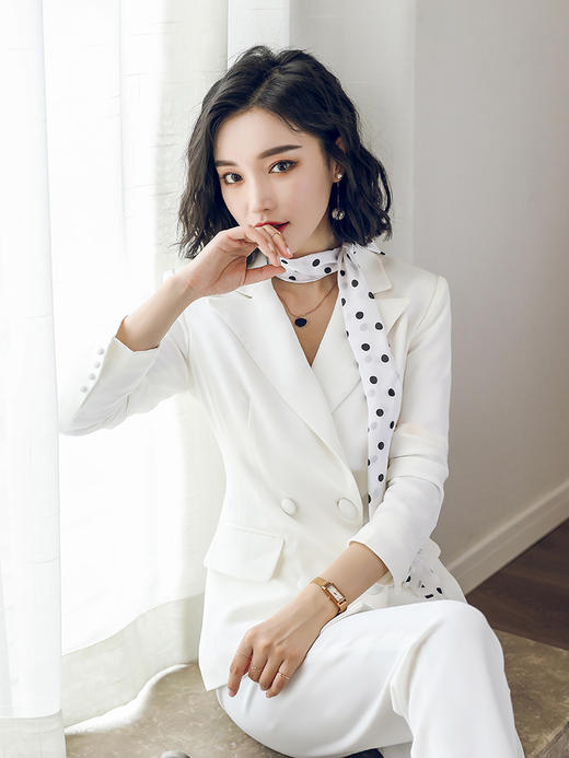 艾尚臣商务时尚气质女职业装OL总裁正装小西装工装套装女英伦风 商品图2