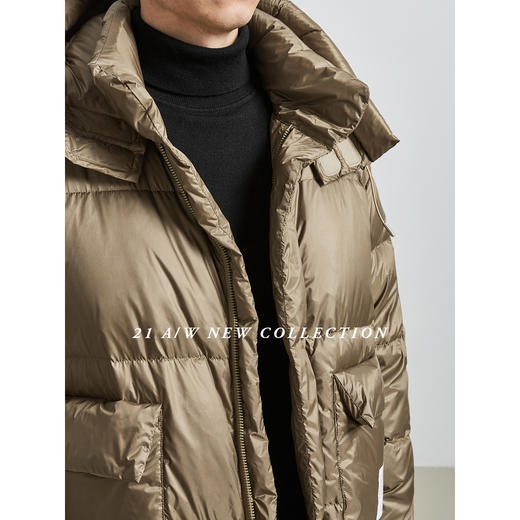 墨麦客男装2021冬季新款连帽羽绒服男士中长款鸭绒保暖外套88058 商品图2