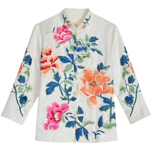 2022短款复古小外套唐装中式绣花上衣女中国风旗袍民族风外套 KQL8098 商品图4