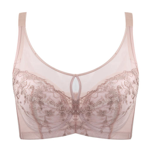 贝佳人新全罩杯夏季美背薄款大胸显小包容承托内衣软钢圈文胸女BW92912 商品图1